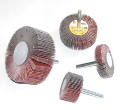 Offerta - Ruote in Tela Abrasiva con Gambo 6 mm - lotto n. 25  ruote grana 120 - mm 30 x 10 x 6